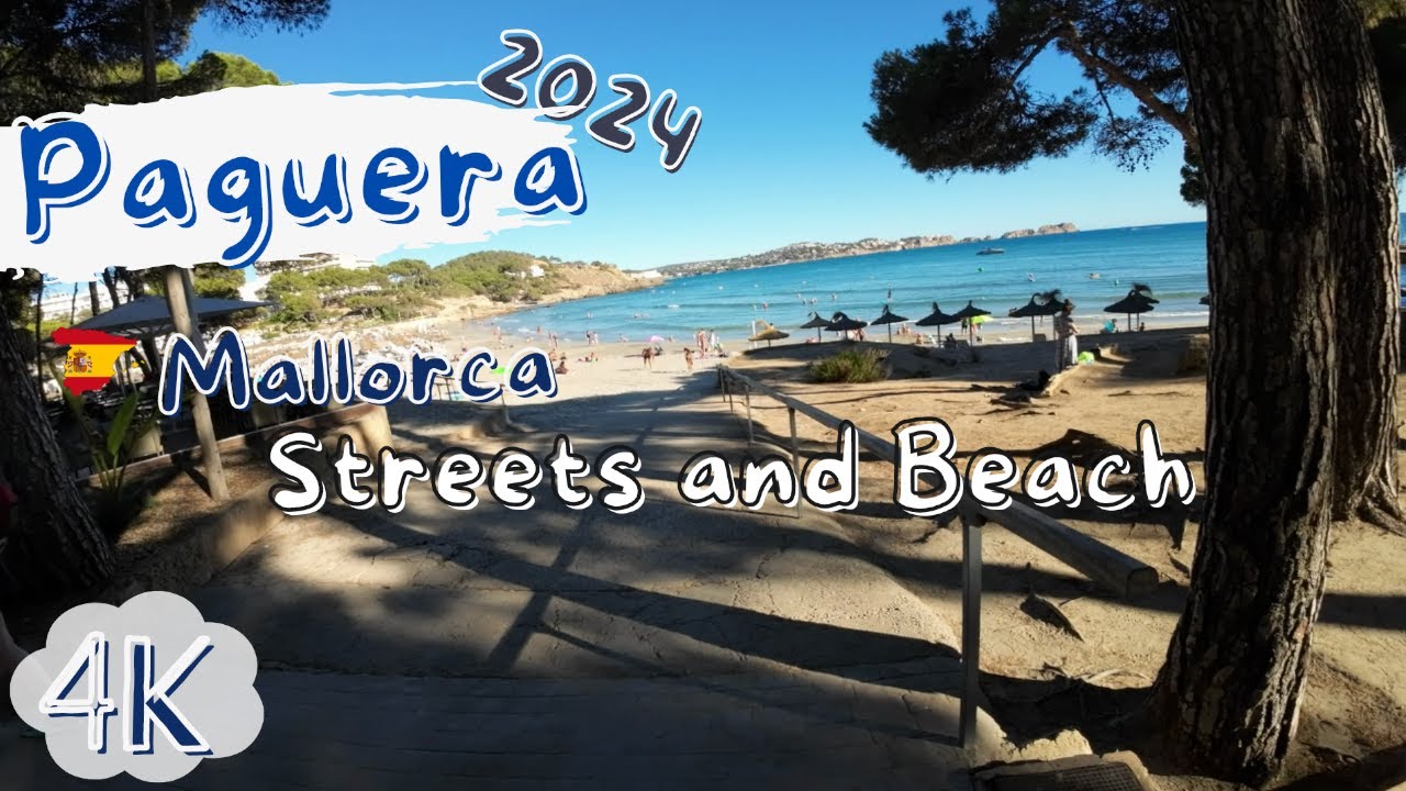 Walking in Paguera Mallorca 2024, Exploring Paguera streets and Beach